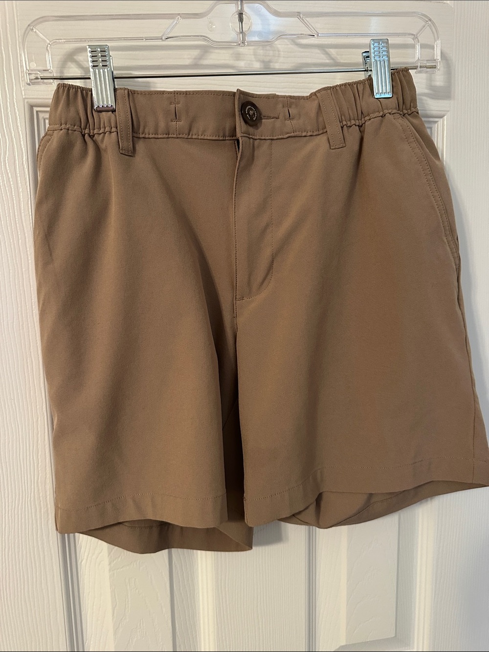 chubbies Men's Tan Elastic-Waist Hybrid Shorts